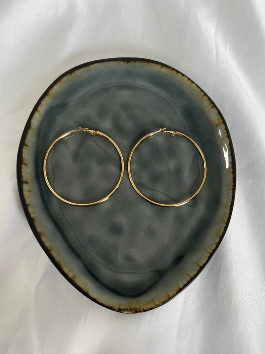 ‘EMMA HOOPS’ oorbellen - goud/zilver