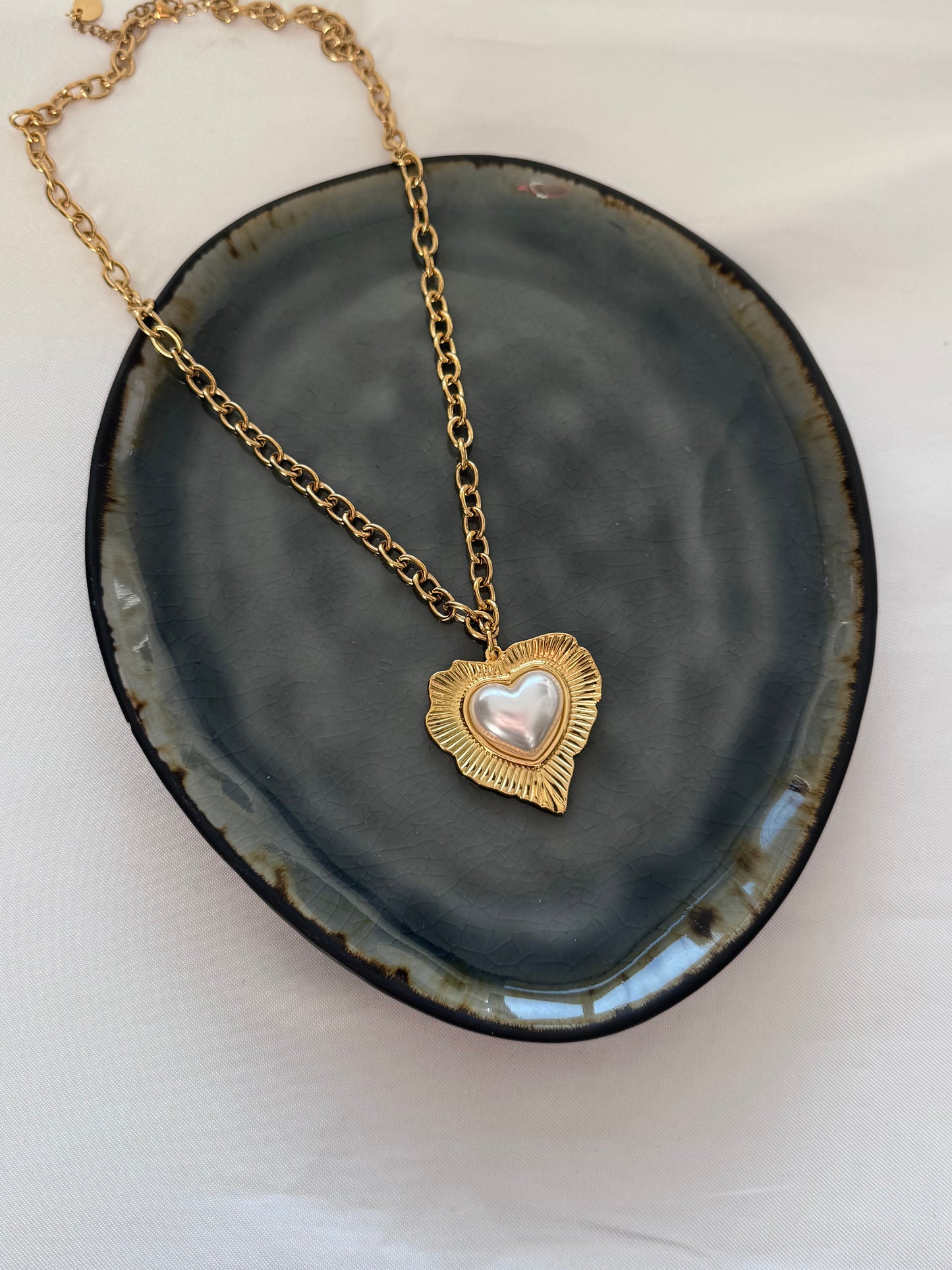 ‘STATEMENT PEARL’ ketting - goud