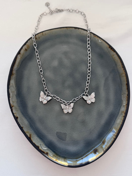 ‘BUTTERFLY’ ketting - zilver