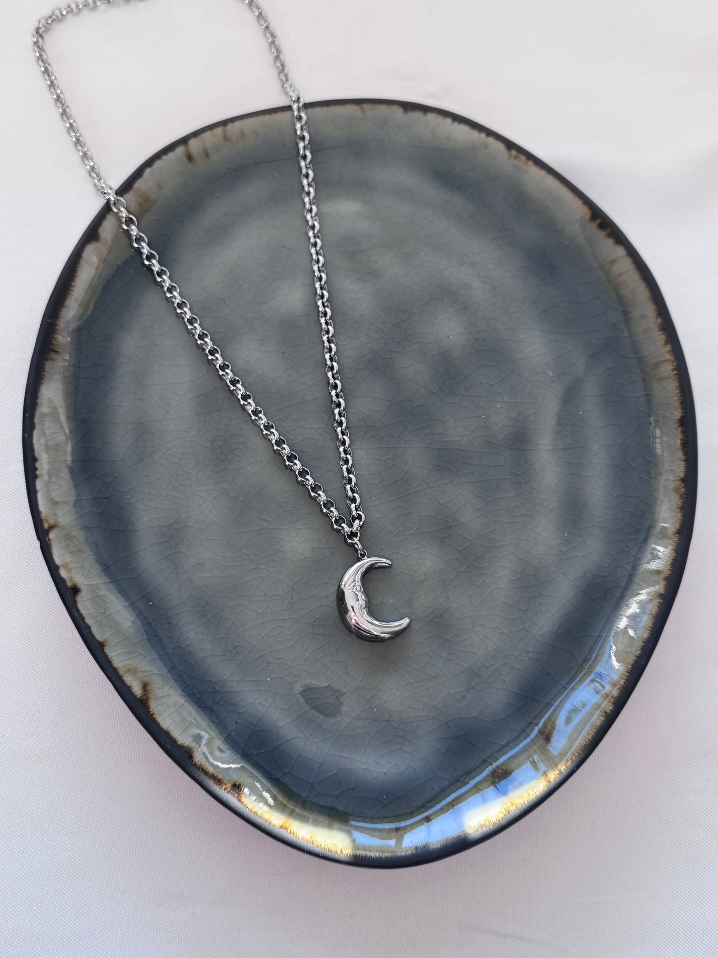 ‘MOON’ ketting - goud/zilver