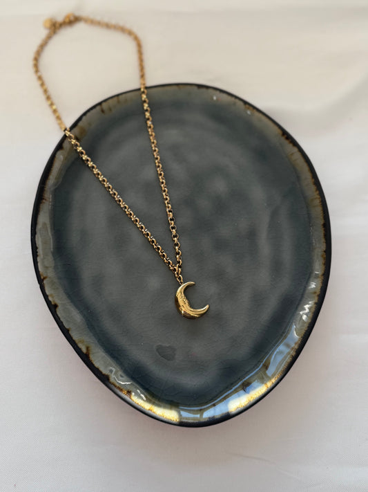 ‘MOON’ ketting - goud/zilver