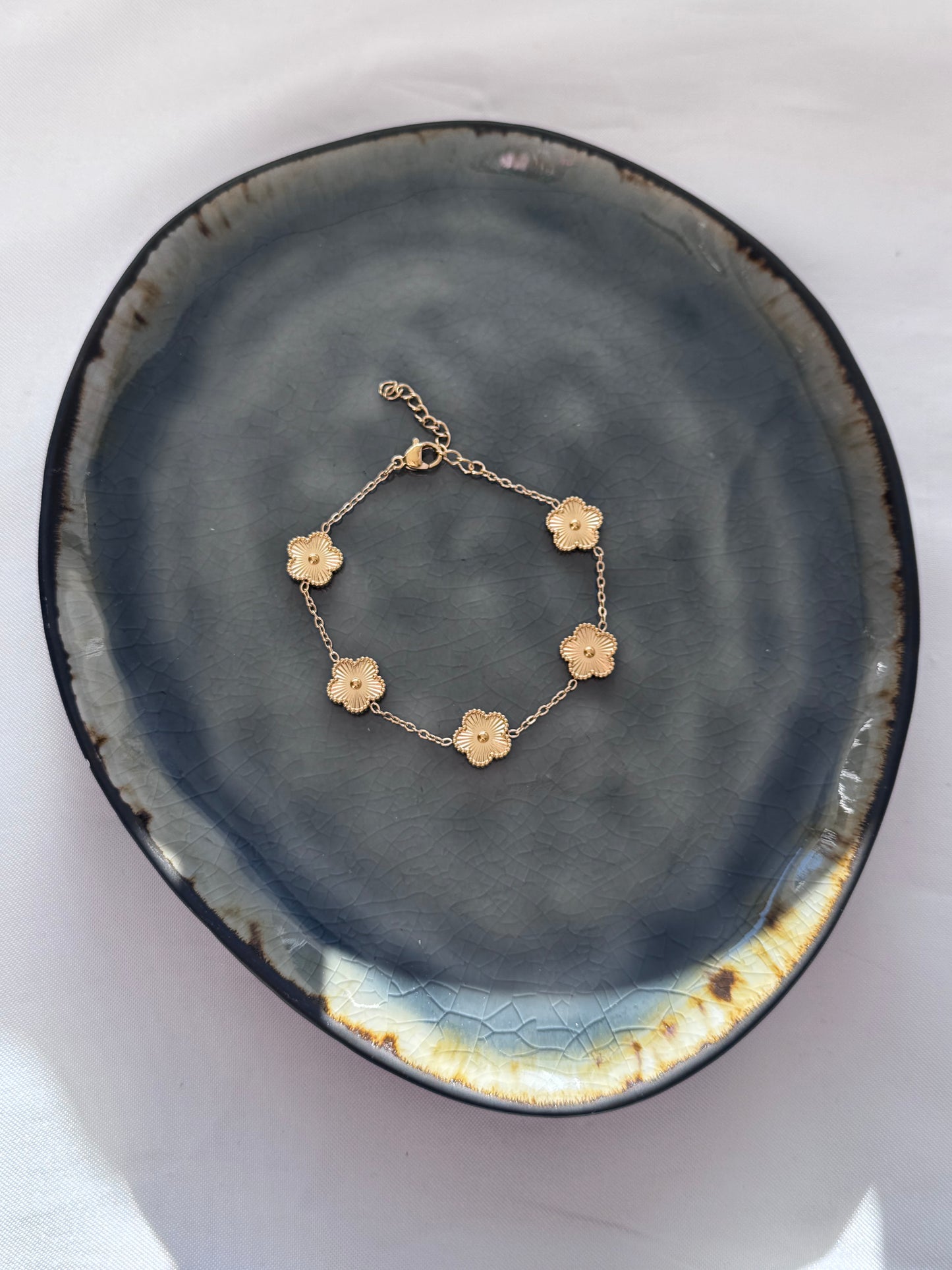 ‘FLOWER’ armband - goud/zilver