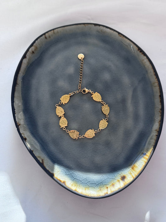 ‘STRAWBERRY’ armband - goud/zilver