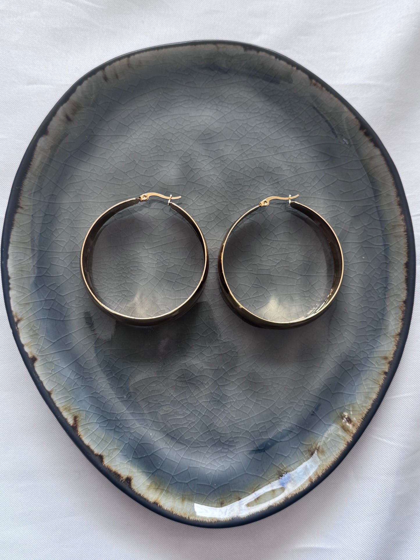 ‘LADY’ oorbellen - goud/zilver