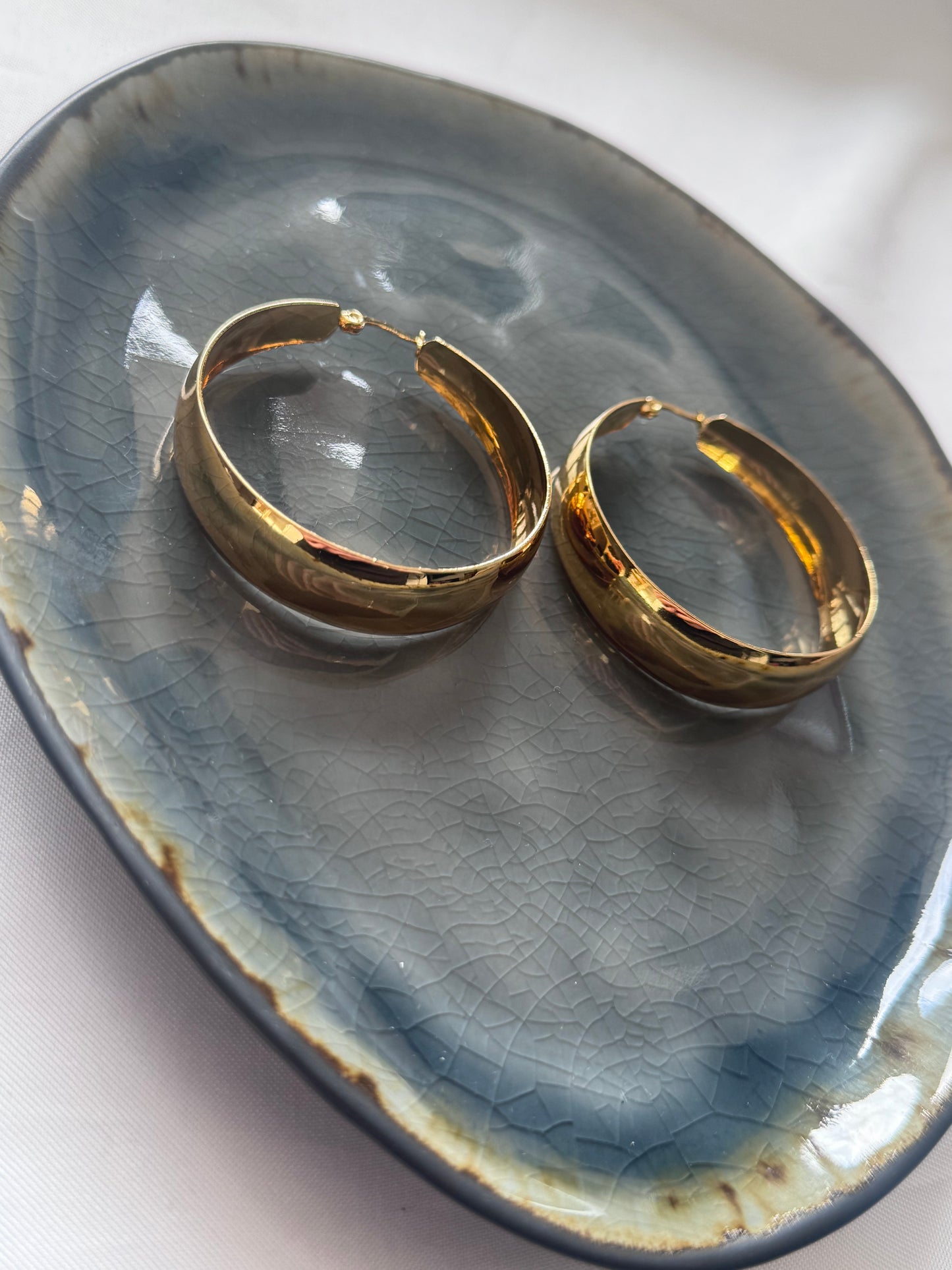 ‘LADY’ oorbellen - goud/zilver