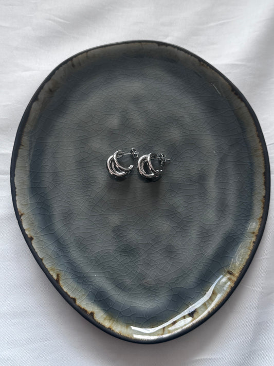 ‘TWINS’ oorbellen - goud/zilver