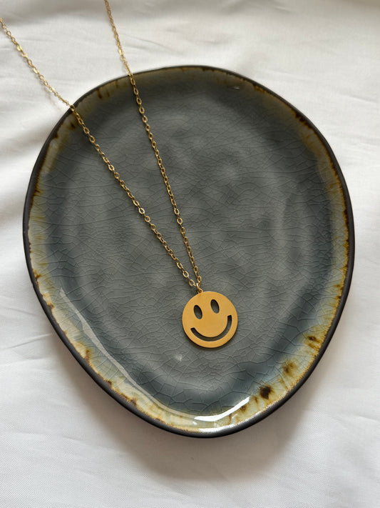 ‘SMILEY’ ketting - goud