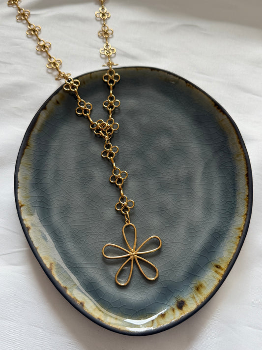 ‘BLOOMING’ ketting - goud/zilver