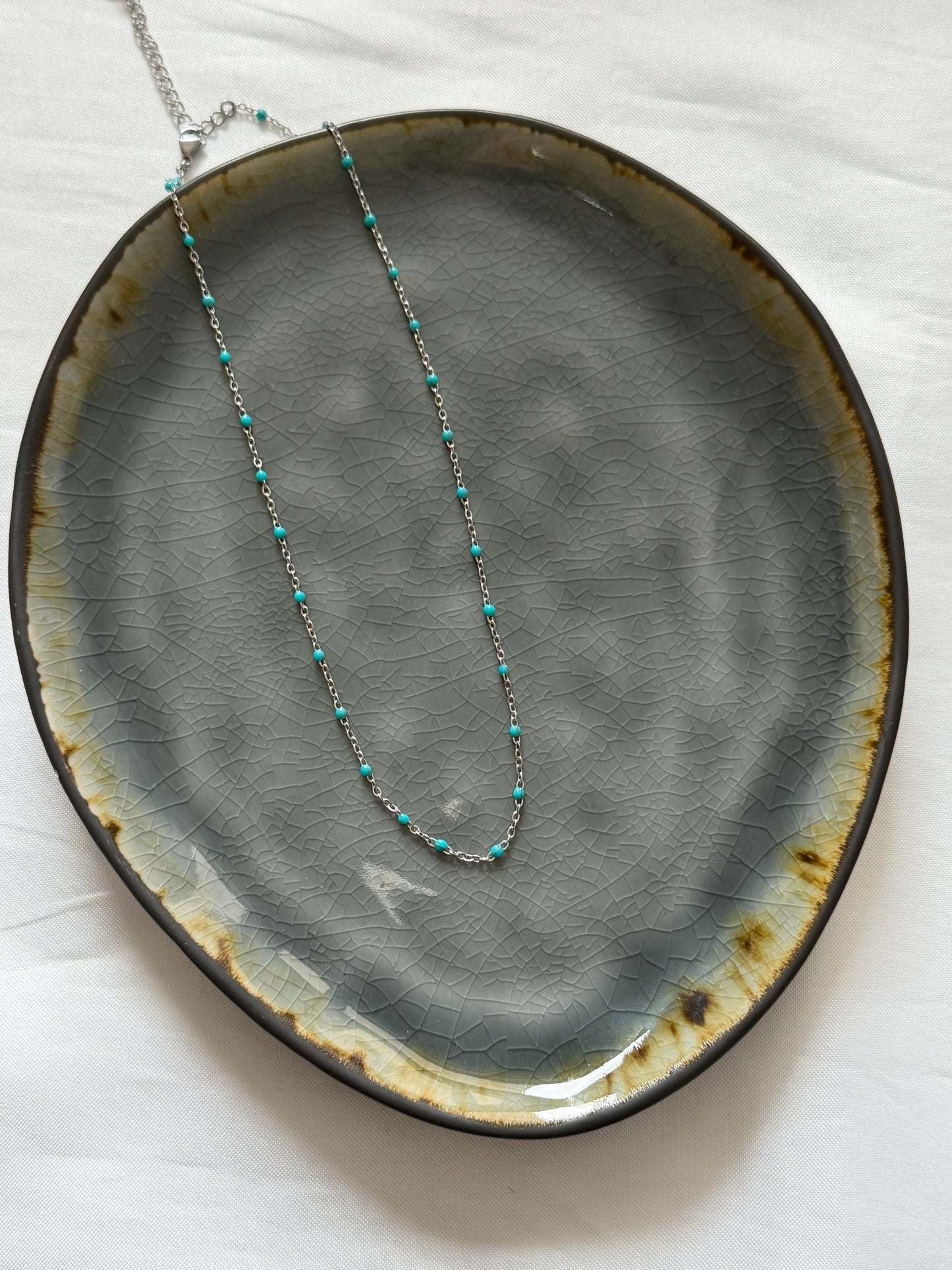 ‘BLUE CHAIN’ ketting - goud/zilver