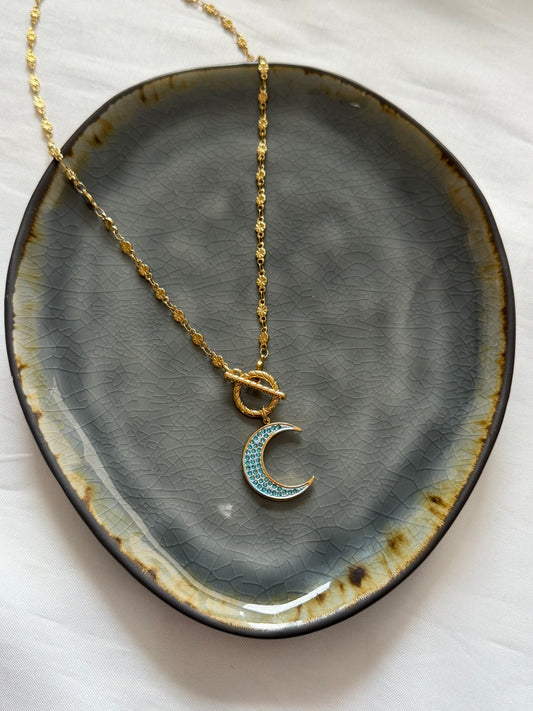 ‘SPARKLE MOON’ ketting - goud