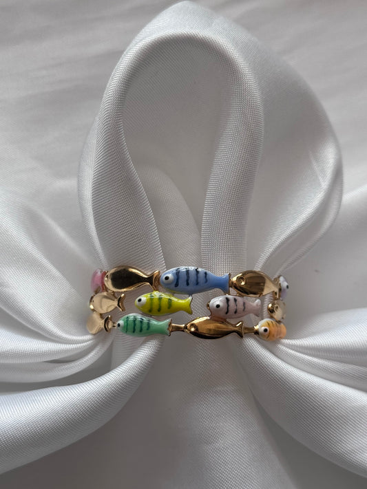 ‘COLOR FISH’ bangle - goud