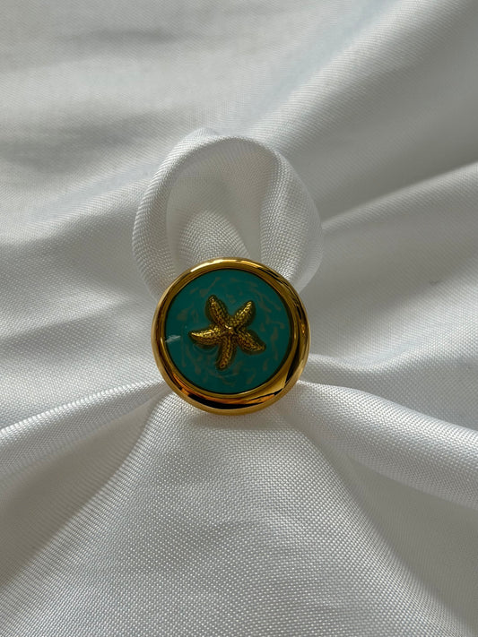 ‘OCEAN WAVES’ ring - goud