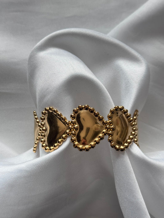‘BIG HEART’ bangle - goud