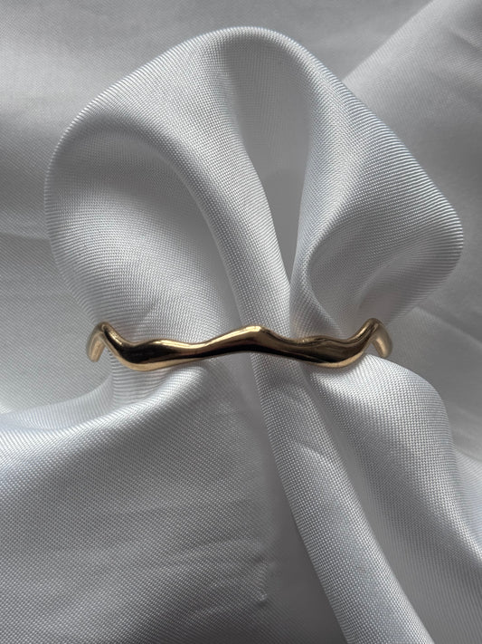 ‘WAVY’ bangle - goud/zilver