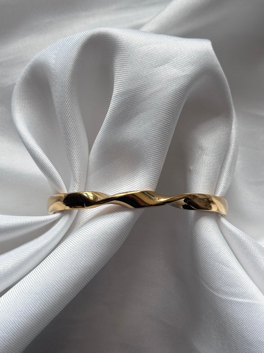 ‘TWISTER’ bangle - goud/zilver