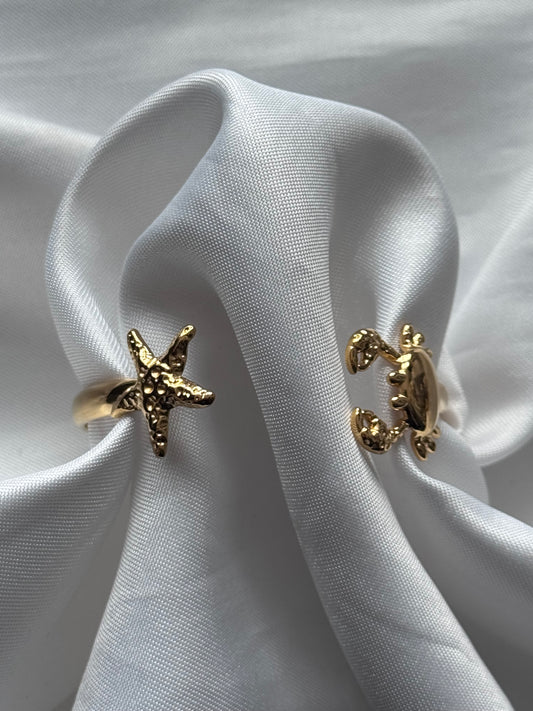 ‘BEACH WAVES’ bangle - goud/zilver