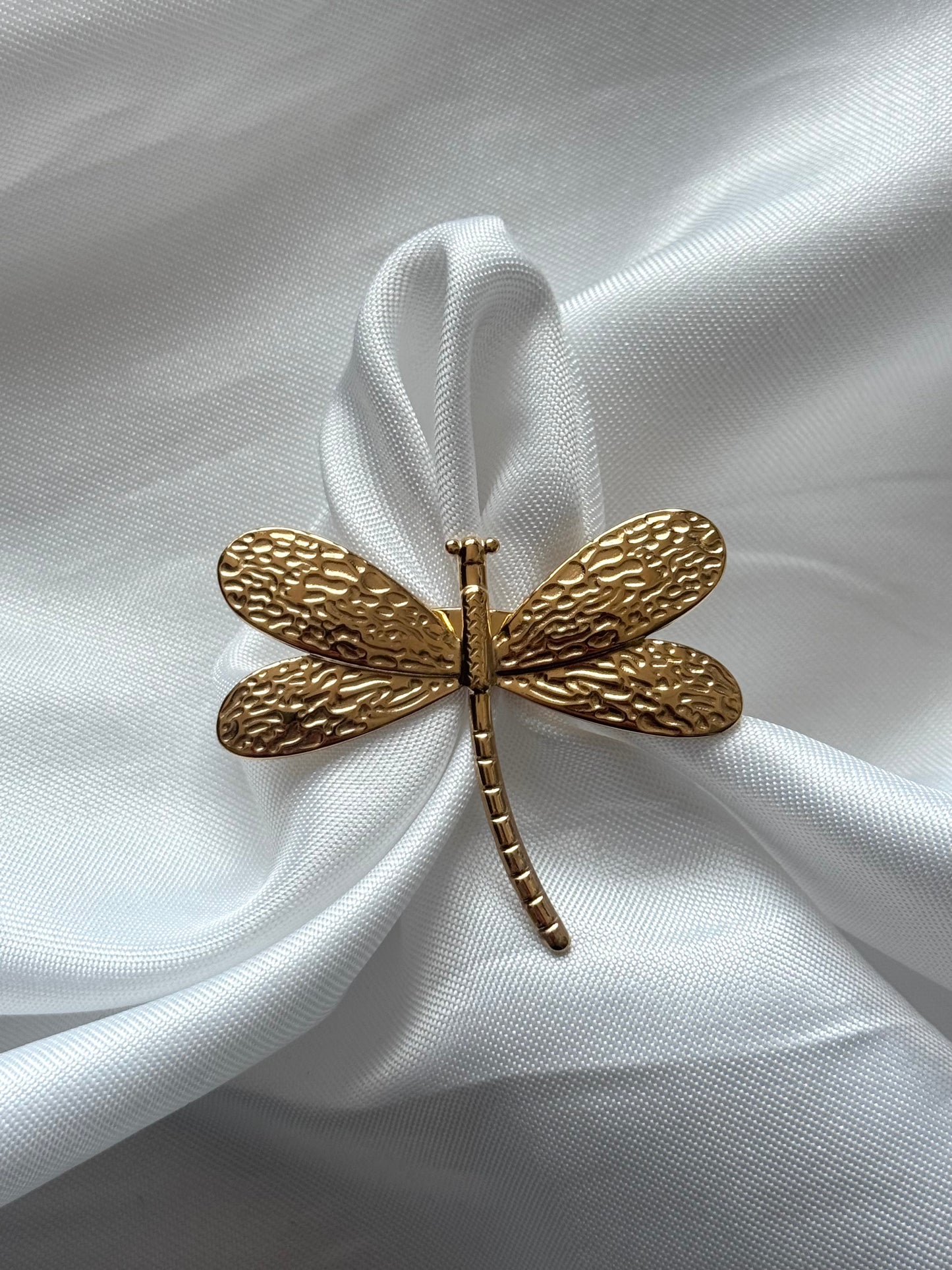 ‘DRAGONFLY’ ring - goud/zilver