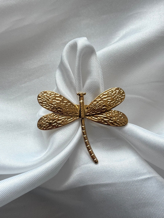 ‘DRAGONFLY’ ring - goud/zilver