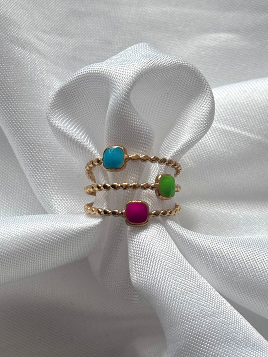 ‘COLOR DOTS’ ring - goud