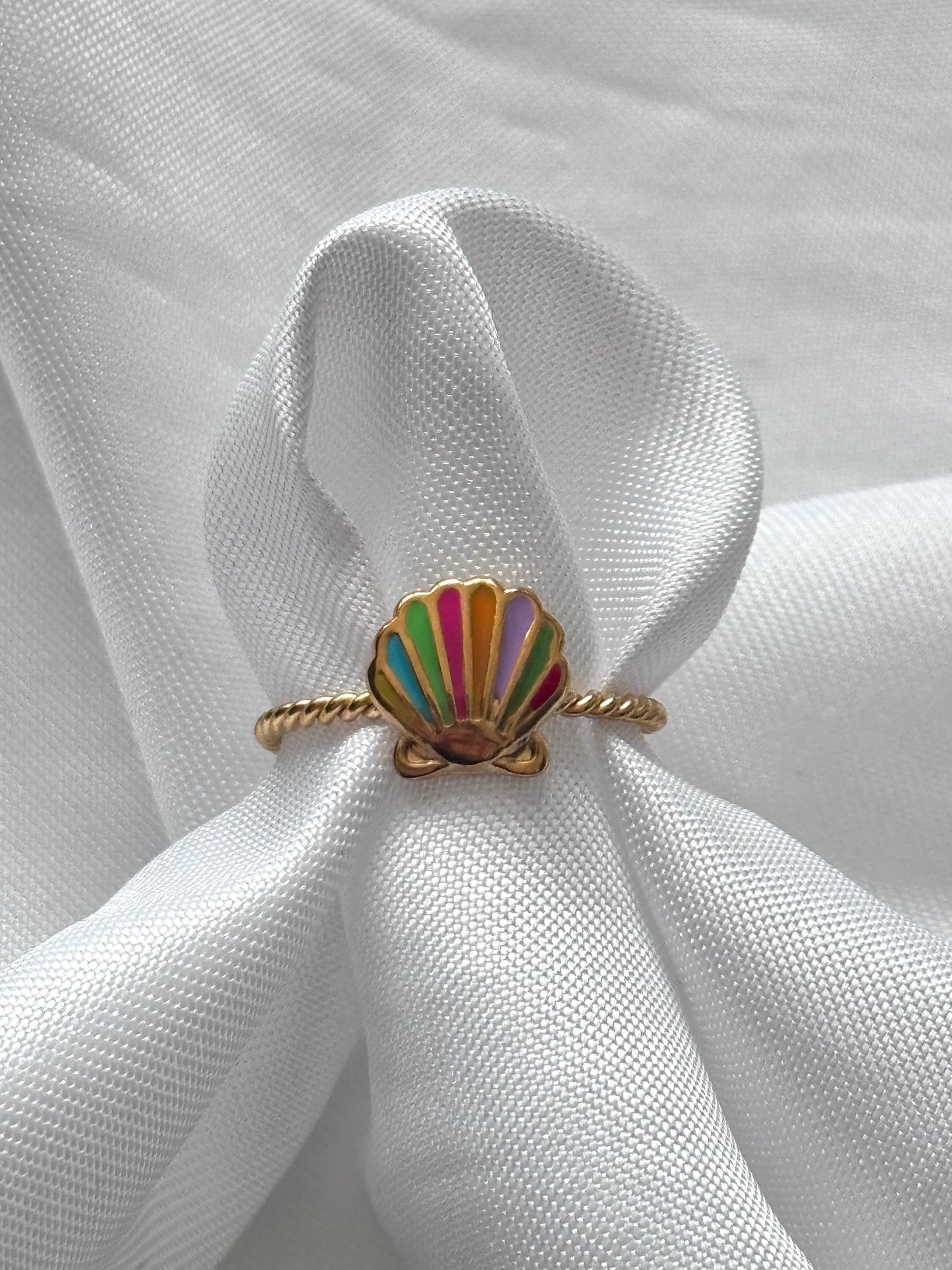 ‘COLOR SHELL’ ring - goud