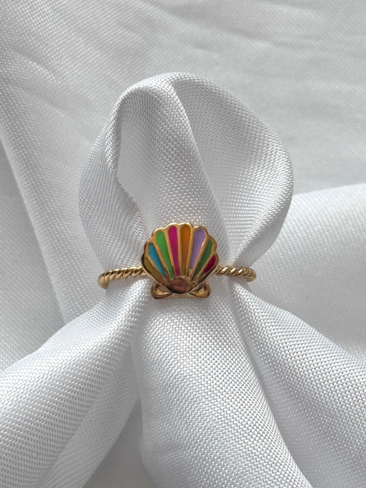 ‘COLOR SHELL’ ring - goud