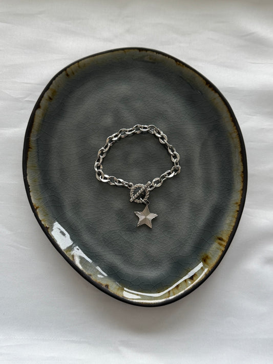 ‘CHUNKY STAR’ armband - zilver