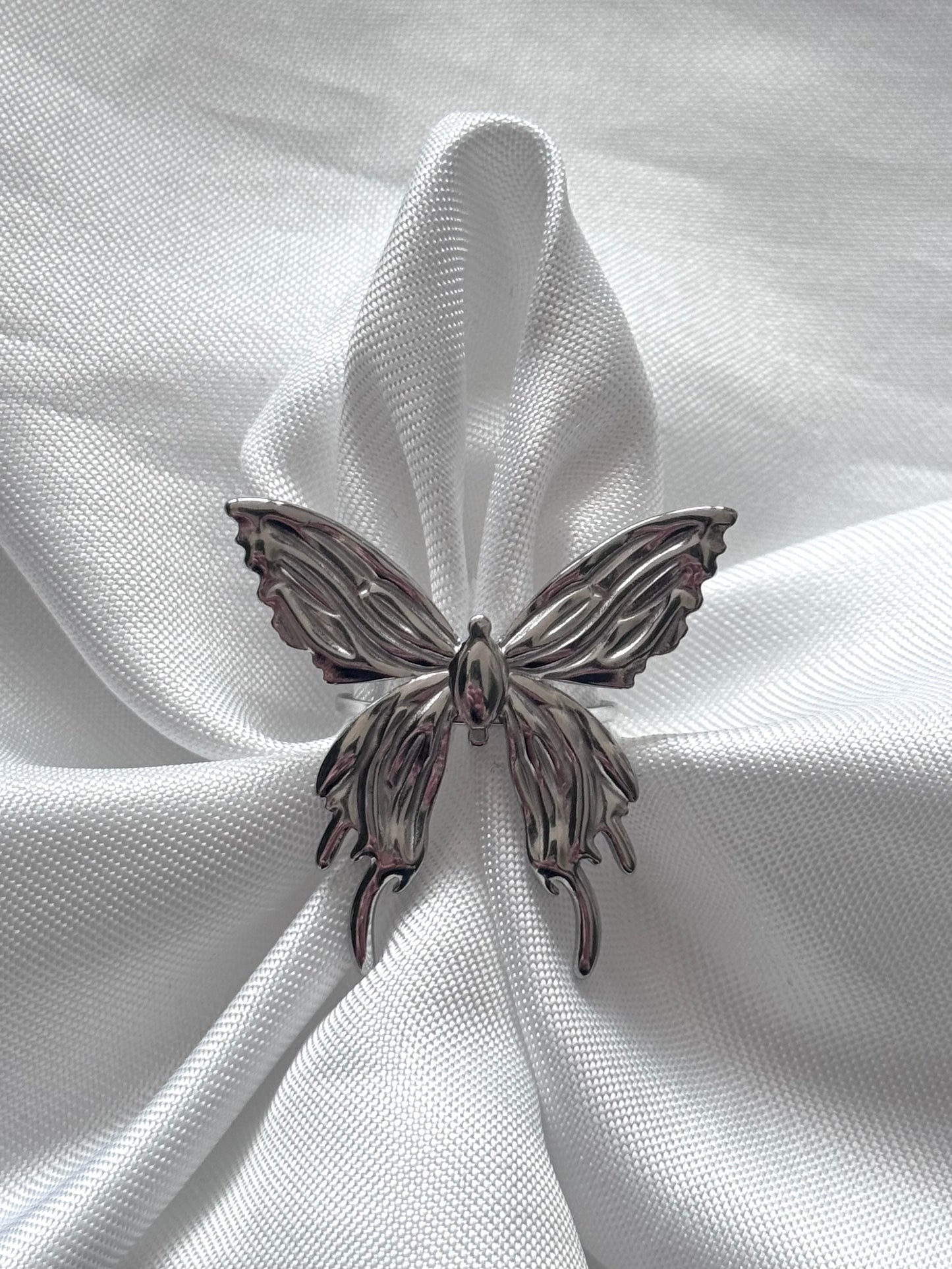 ‘BIG BUTTERFLY’ ring - zilver
