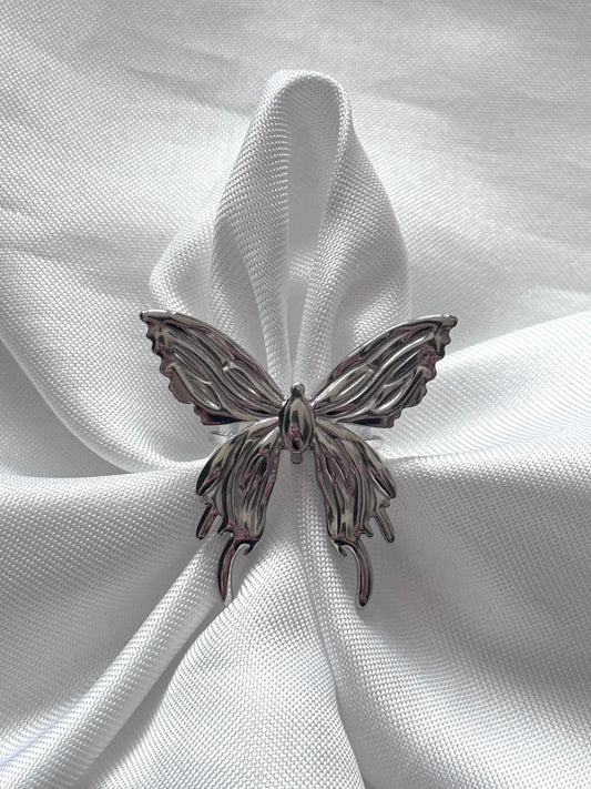 ‘BIG BUTTERFLY’ ring - zilver