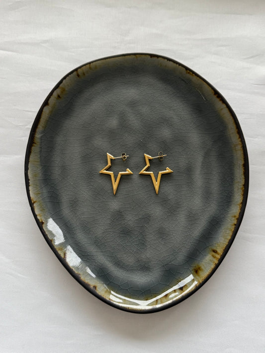 ‘FUNKY STARS’ oorbellen - goud/zilver