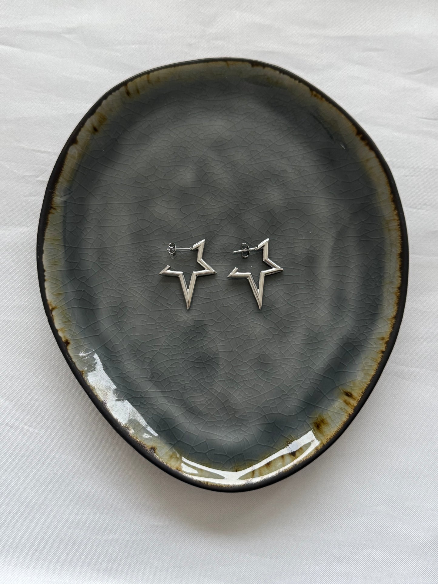 ‘FUNKY STARS’ oorbellen - goud/zilver