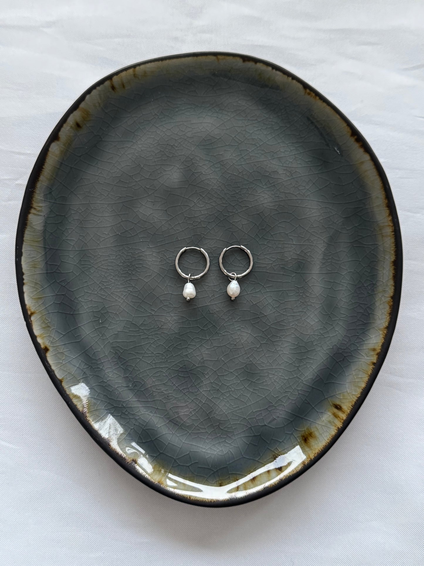 ‘PEARL’ oorbellen - goud/zilver