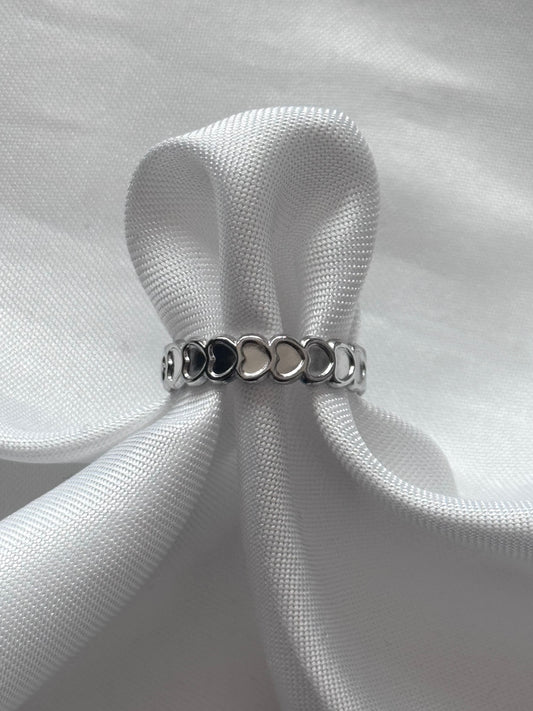 ‘LOVING’ ring - goud/zilver