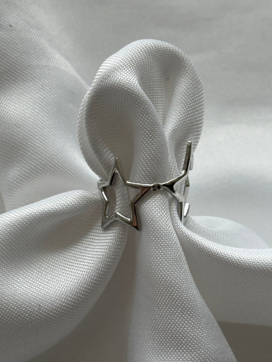 ‘CHUNKY STAR’ ring - zilver