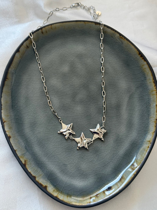 ‘FUNKY STARS’ ketting - zilver