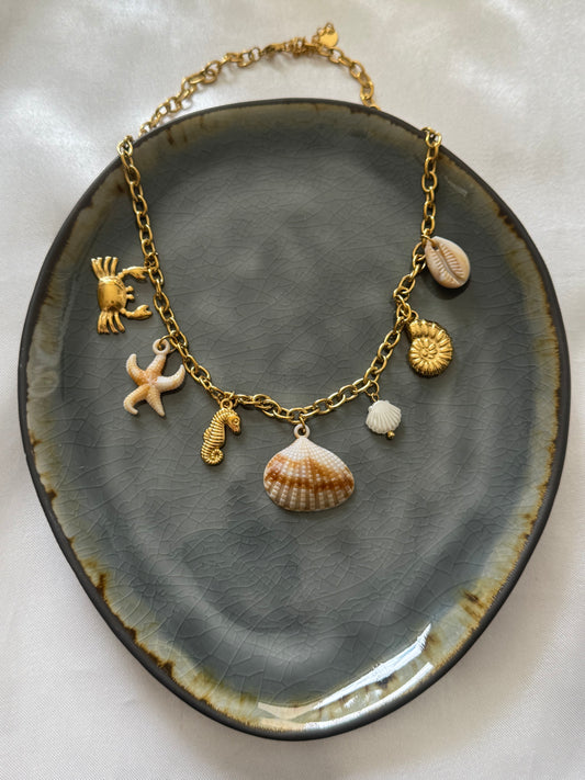 ‘BEACH CHARMS’ ketting - goud