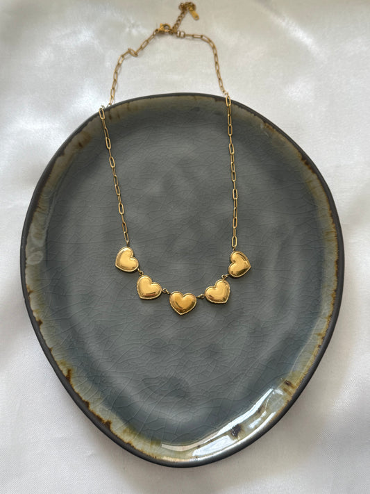 ‘DOUBLE LOVE’ ketting - goud