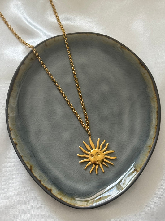 ‘HAPPY SUNSHINE’ ketting - goud/zilver