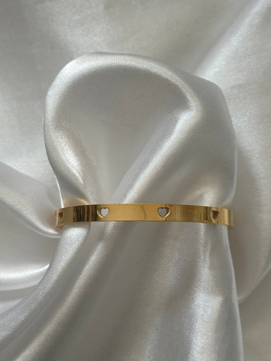 ‘I LOVE YOU’ bangle - goud/zilver