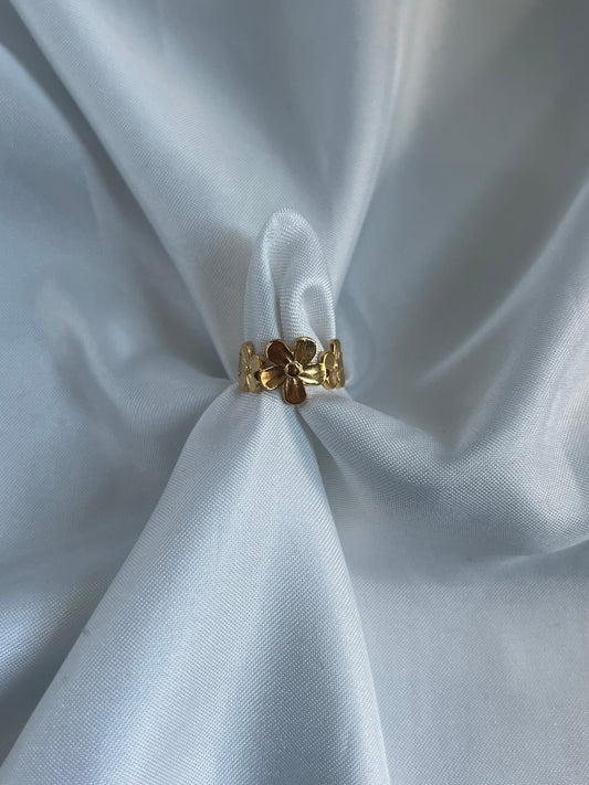Flower ring - goud/zilver