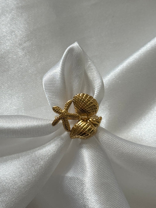 ‘BEACH DAY’ ring - goud