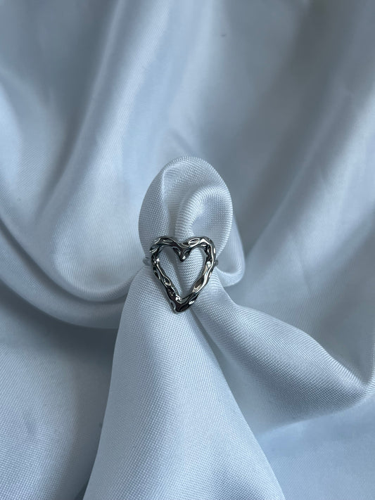 Melted love ring - goud/zilver