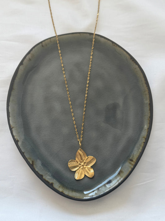 ‘FLOWERS’ ketting - goud/zilver