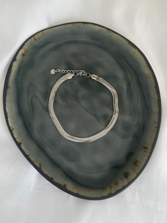 ‘VISSENGRAAT’ enkelbandje - zilver