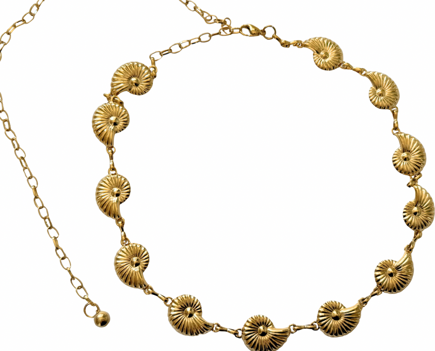 ‘SHELL YEAH’ belly chain - goud/zilver