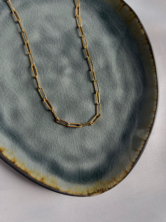 Basic schakelketting - goud/zilver