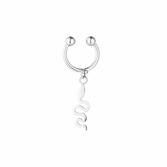 Snake earcuff - zilver